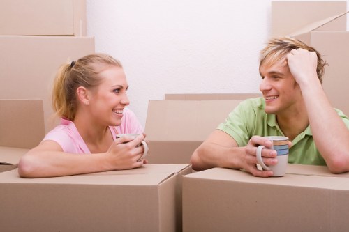 Furniture removal team preparing a local move in Clapham