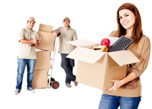 Business premises move with labelled boxes and office furniture