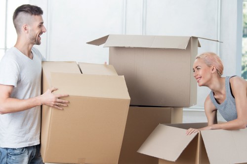 Service team assessing a moving complaint with records