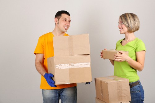 Residential moving van service near Clapham streets